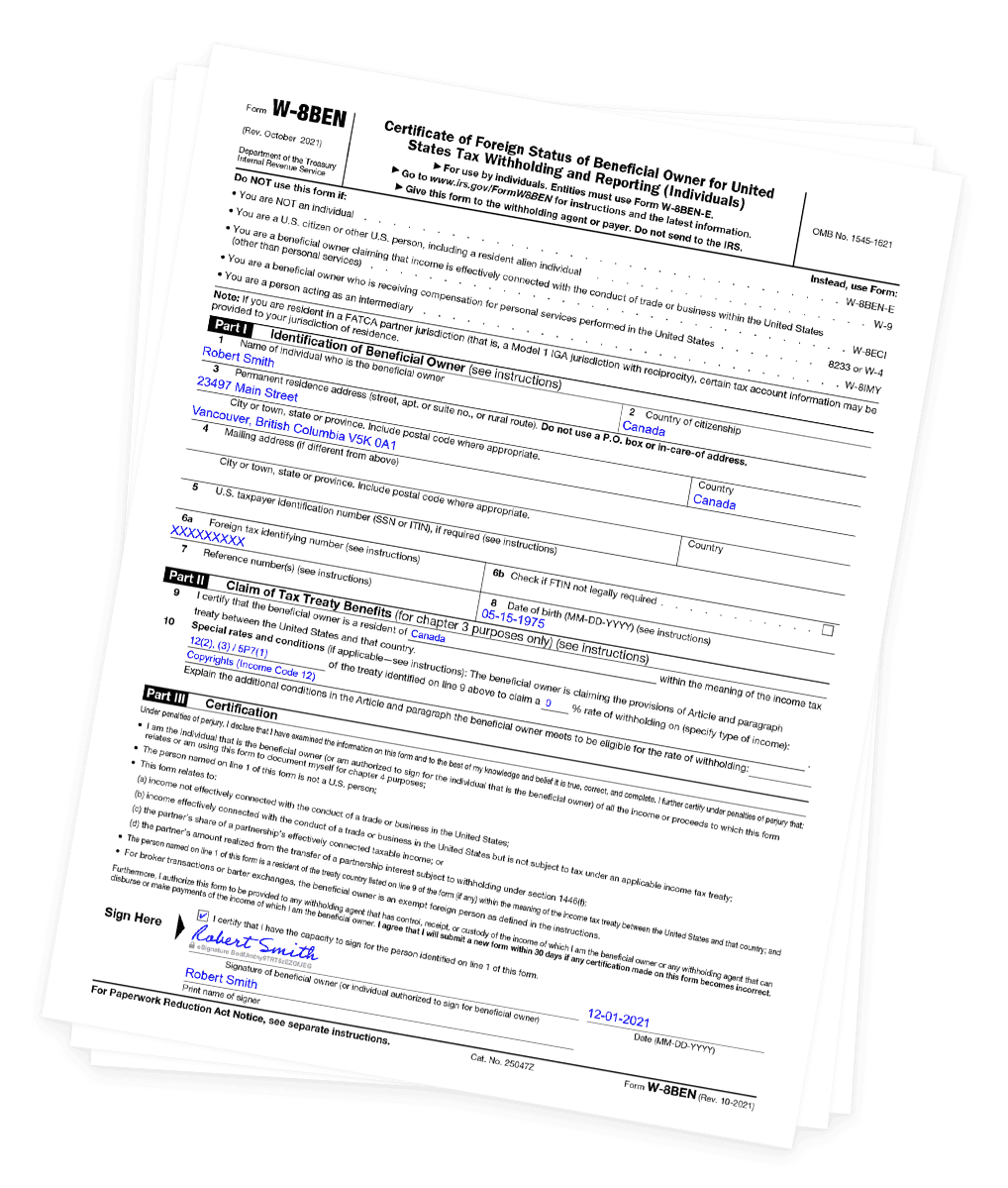 Form W-8BEN